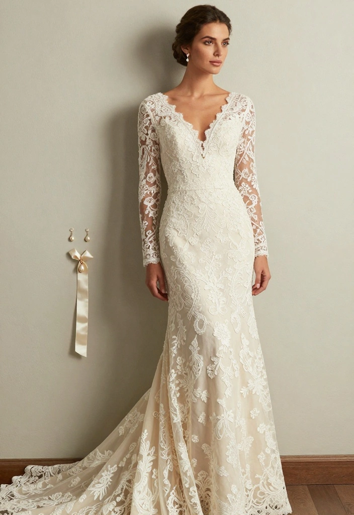 17 Courthouse Wedding Dress Ideas That Feel Chic - 10. Vintage Lace Dress 1