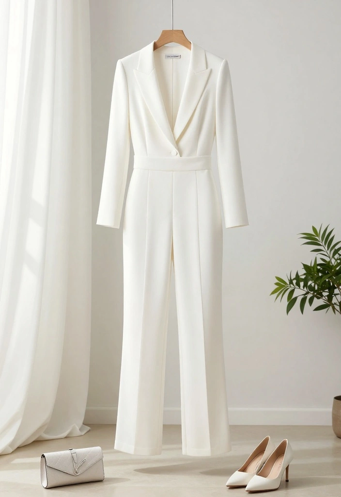 17 Courthouse Wedding Dress Ideas That Feel Chic - 3. Minimalist Jumpsuit 1