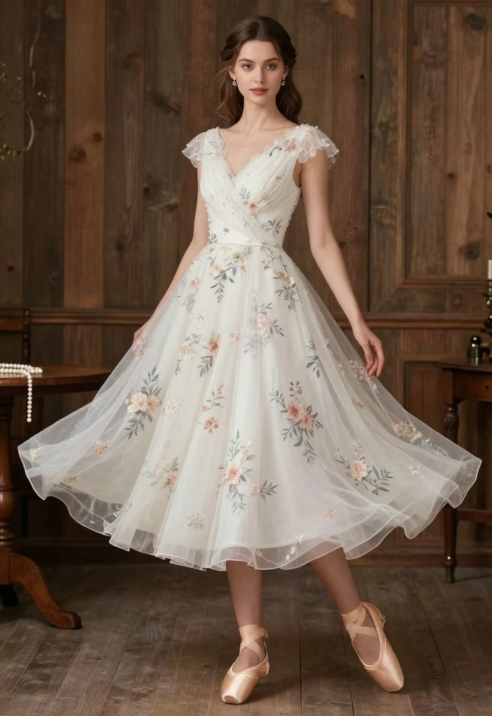17 Courthouse Wedding Dress Ideas That Feel Chic - 5. Romantic Tea-Length Dress 1