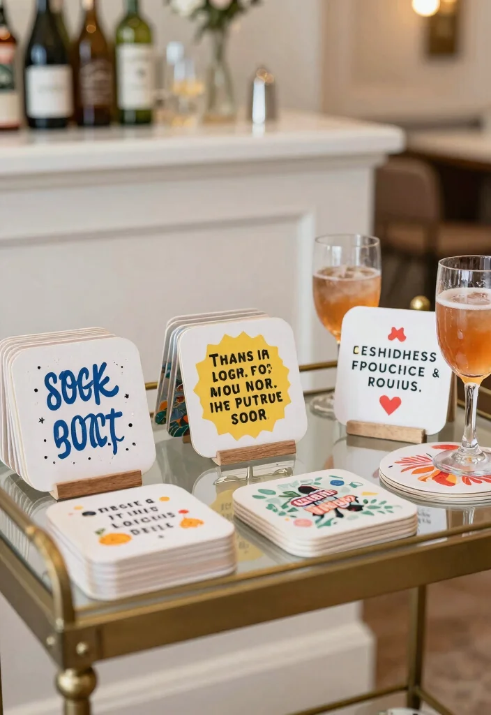 17 Eco-Friendly Bachelorette Gift Bag Ideas That Everyone Will Love - 14. Recycled Paper Coasters 1
