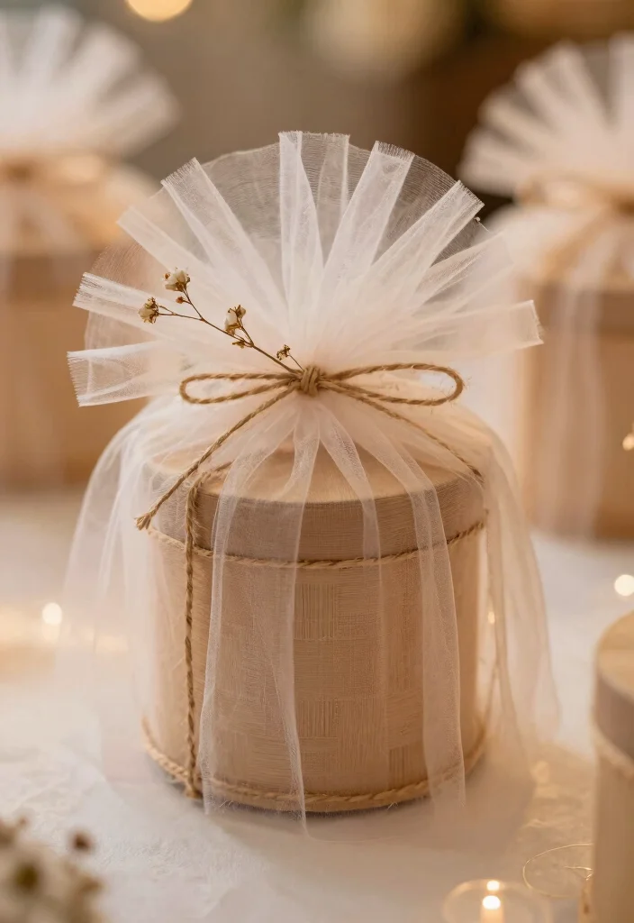 17 Graduation Party Card Box Ideas That Stand Out - 10. DIY Tulle and Twine Box 1