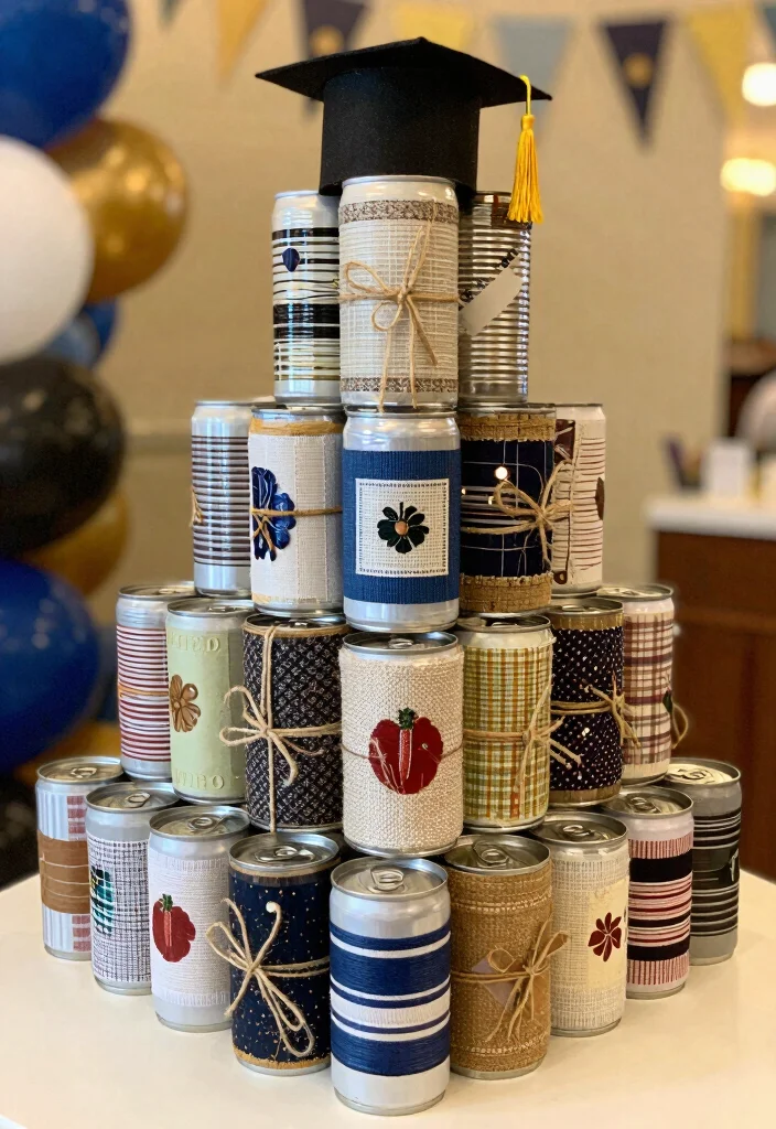 17 Graduation Party Card Box Ideas That Stand Out - 14. Recycled Can Card Box 1