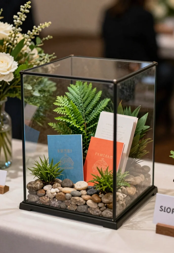 17 Graduation Party Card Box Ideas That Stand Out - 3. Glass Terrarium Box 1
