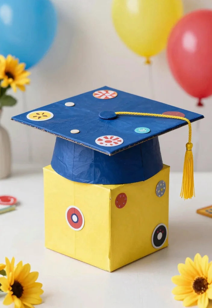 17 Graduation Party Card Box Ideas That Stand Out - 5. Paper Mache Magic 1