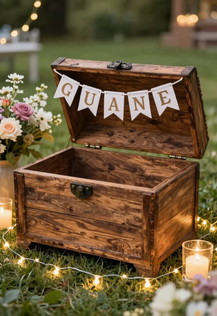 17 Graduation Party Card Box Ideas That Stand Out - 6. Reclaimed Wood Treasure Chest 1