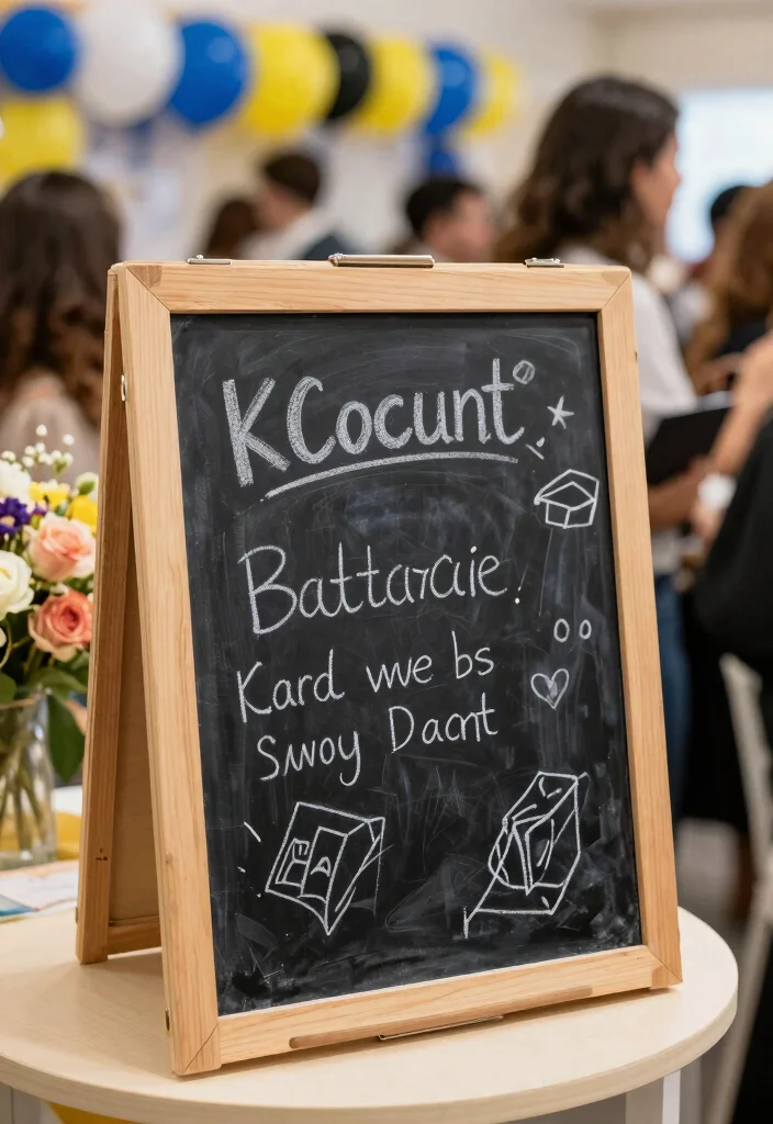 17 Graduation Party Card Box Ideas That Stand Out - 9. Chalkboard Card Box 1
