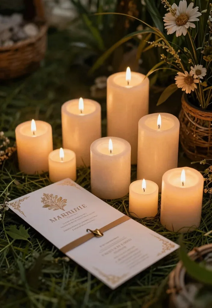 17 Kankotri Decoration Ideas That Feel Elegant - 15. Sustainable Candles and Kankotri Pairing 1