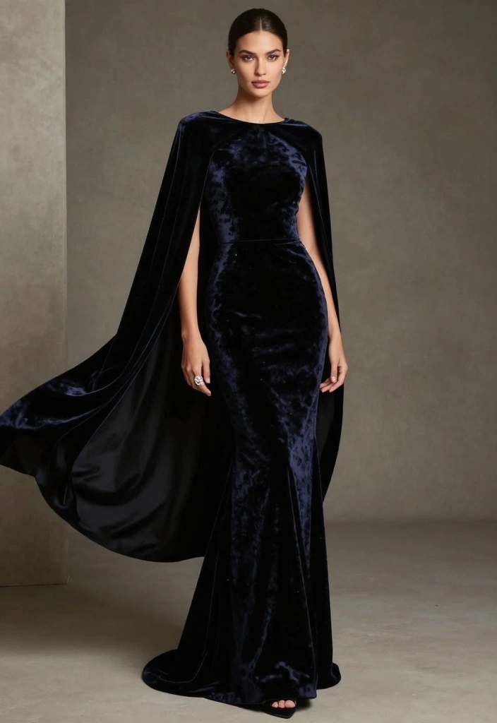 17 Nikah Dress Ideas For Timeless Elegance - 14. Elegant Cape Dress 1