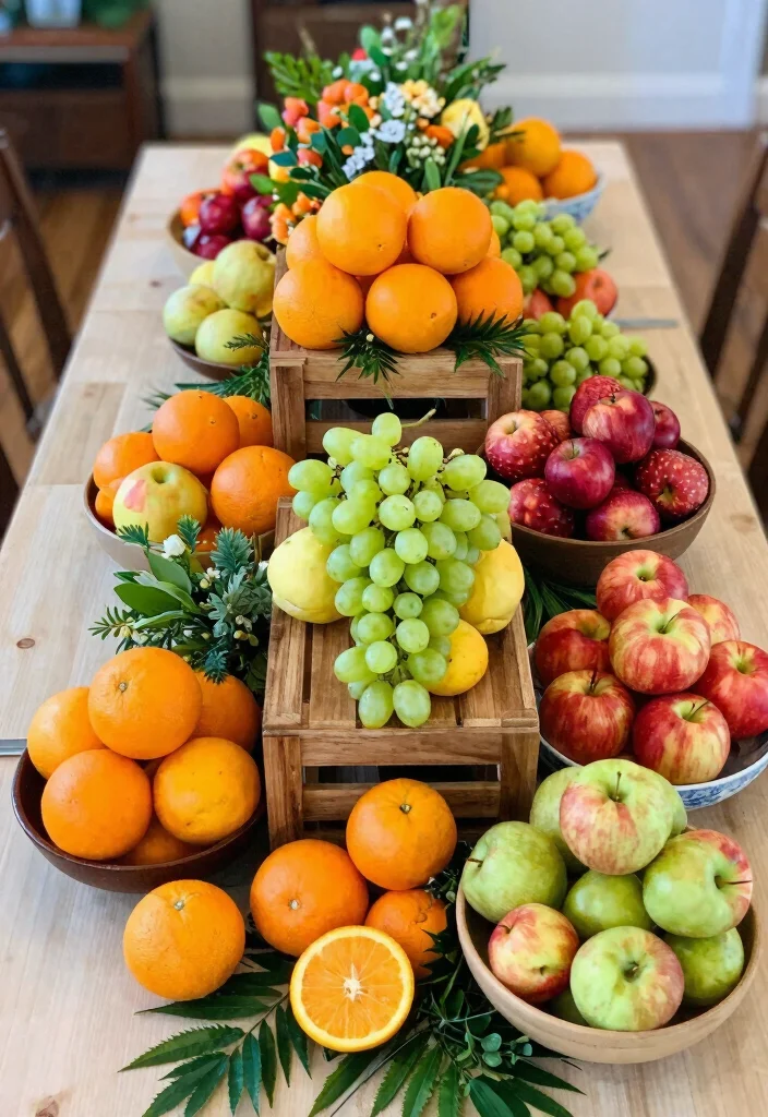 17 Rehearsal Dinner Table Decorations Ideas Guests Will Remember - 10. Seasonal Fruit Displays 1