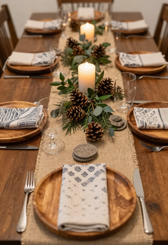 17 Rehearsal Dinner Table Decorations Ideas Guests Will Remember - 5. Natural Elements and Textures 1