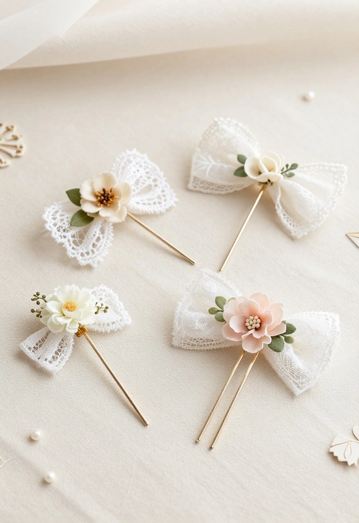 17 Repurposed Wedding Dress Ideas That Keep Memories Alive - 10. Stylish Hair Accessories 1