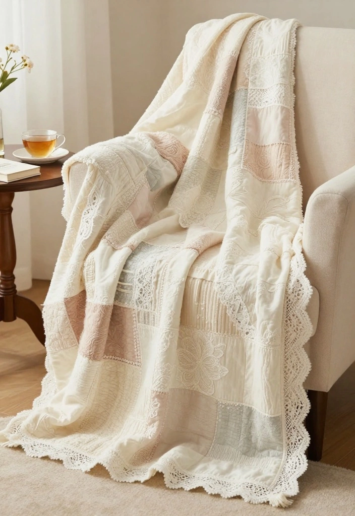 17 Repurposed Wedding Dress Ideas That Keep Memories Alive - 14. Cozy Throws 1