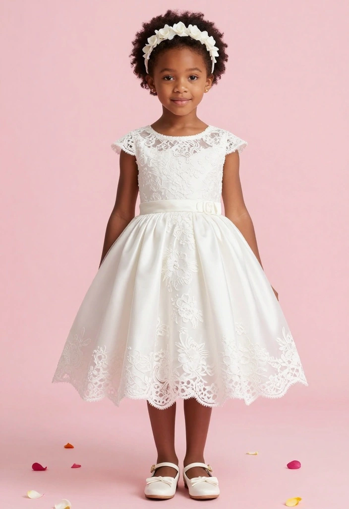 17 Repurposed Wedding Dress Ideas That Keep Memories Alive - 4. Adorable Flower Girl Dress 1