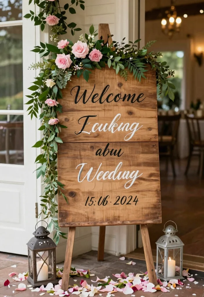 17 Wedding Decor Ideas on a Budget That Still Look Luxe - 4. Personalized Signage 1