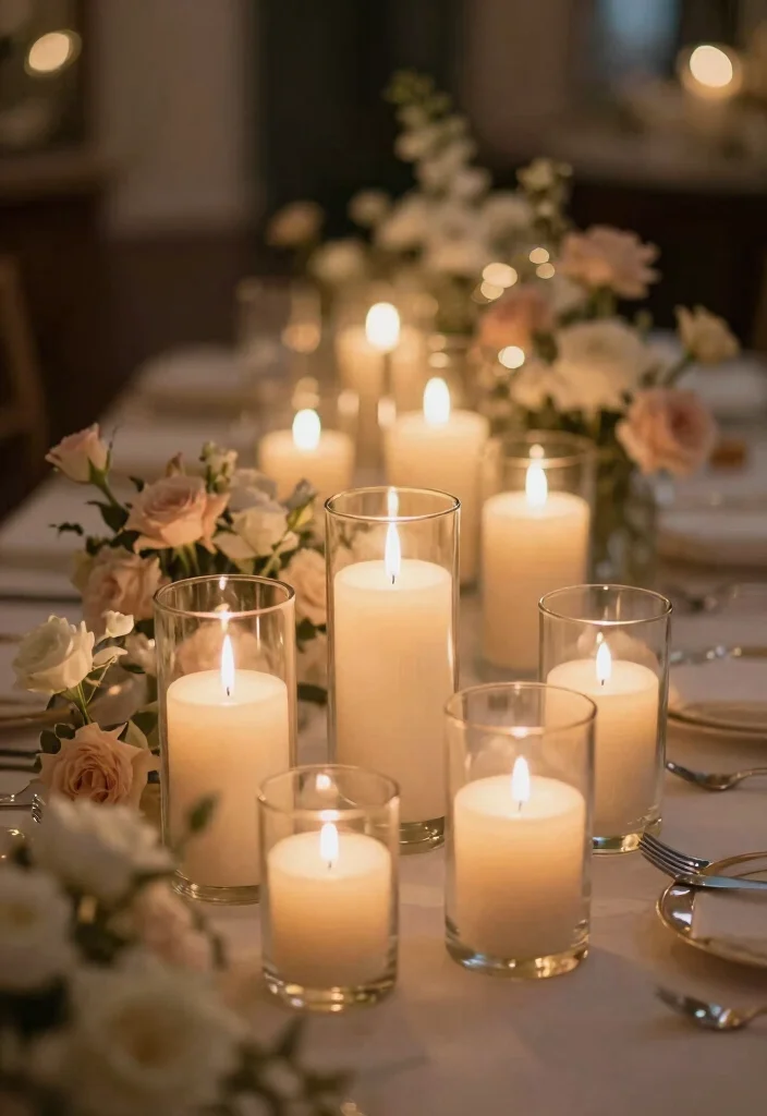 17 Wedding Decor Ideas on a Budget That Still Look Luxe - 6. Candles for Ambiance 1