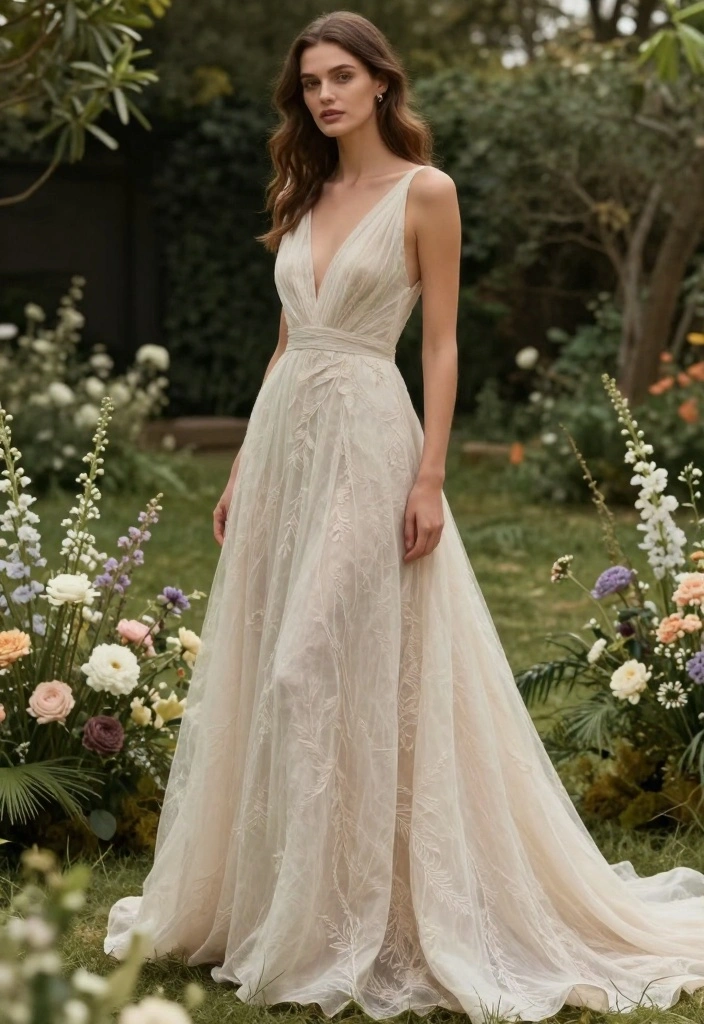 17 Wedding Dress Ideas That Inspire Every Bride - 4. Nature-Inspired Fabrics 1