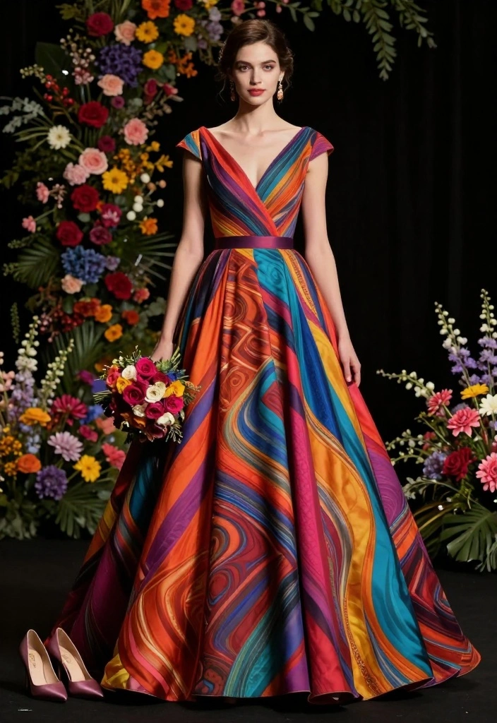 17 Wedding Dress Ideas That Inspire Every Bride - 7. Color Pop Statements 1