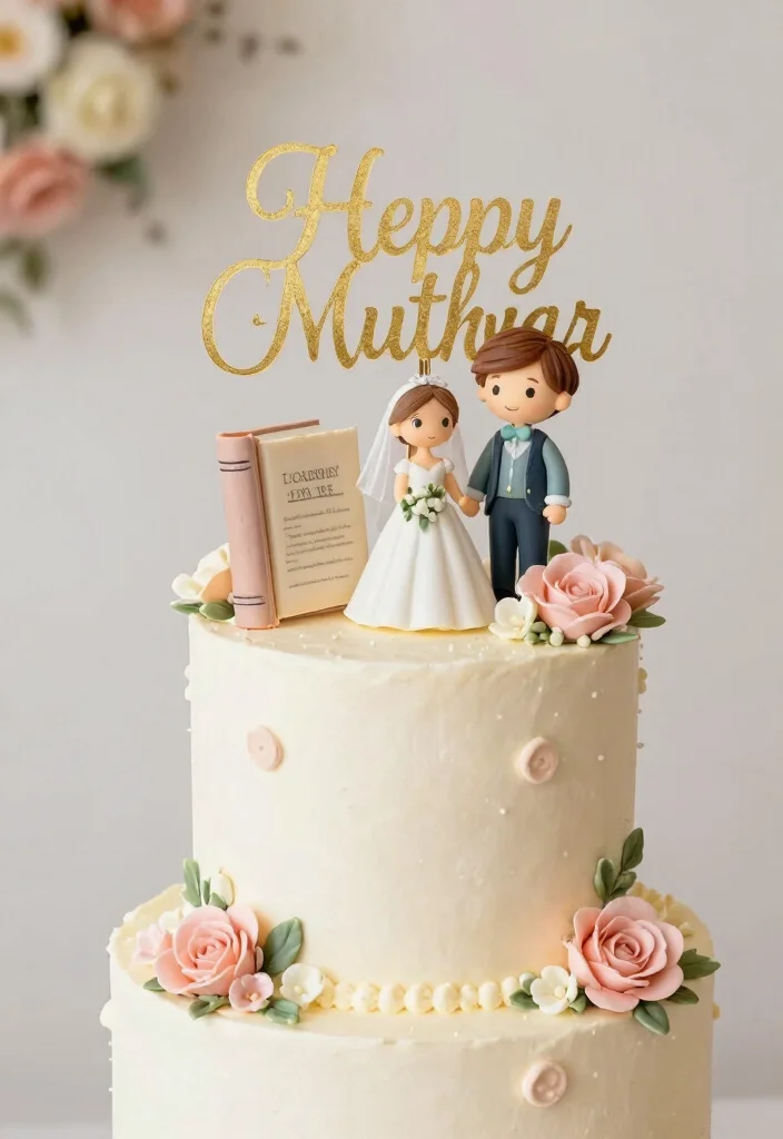 18 Bookish Wedding Ideas For Literature Lovers - 17. Literature-Themed Wedding Cake Toppers 1