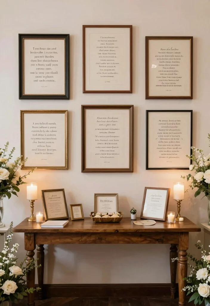 18 Bookish Wedding Ideas For Literature Lovers - 18. Personalized Literary Quotes for Decorations 1