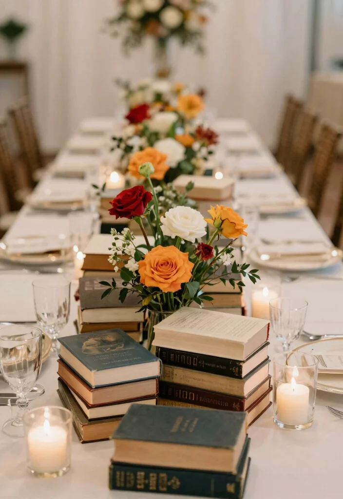 18 Bookish Wedding Ideas For Literature Lovers - 4. Novel-Inspired Centerpieces 1
