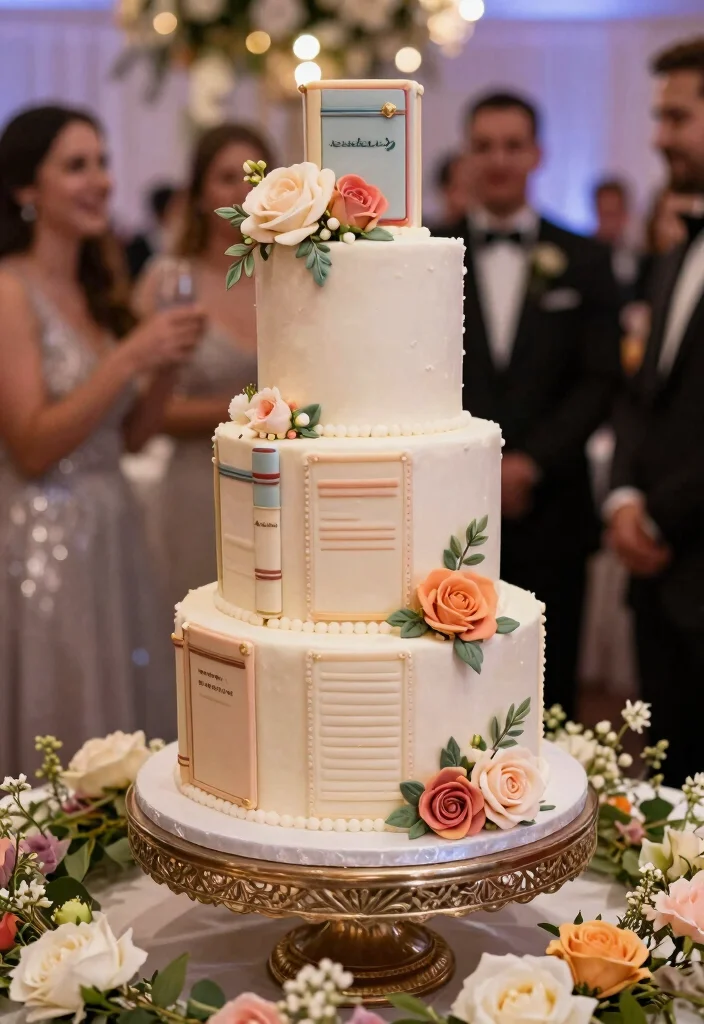 18 Bookish Wedding Ideas For Literature Lovers - 7. Themed Cake 1