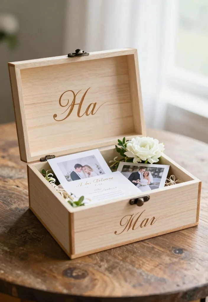 18 Bride to Be Gift Ideas That Feel Thoughtful and Cute - 16. Personalized Keepsake Box 1