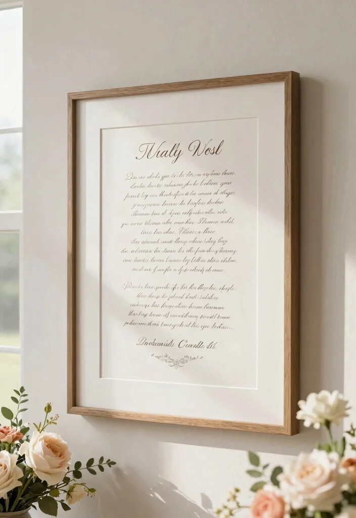 18 Bride to Be Gift Ideas That Feel Thoughtful and Cute - 17. Custom Wedding Vow Art 1