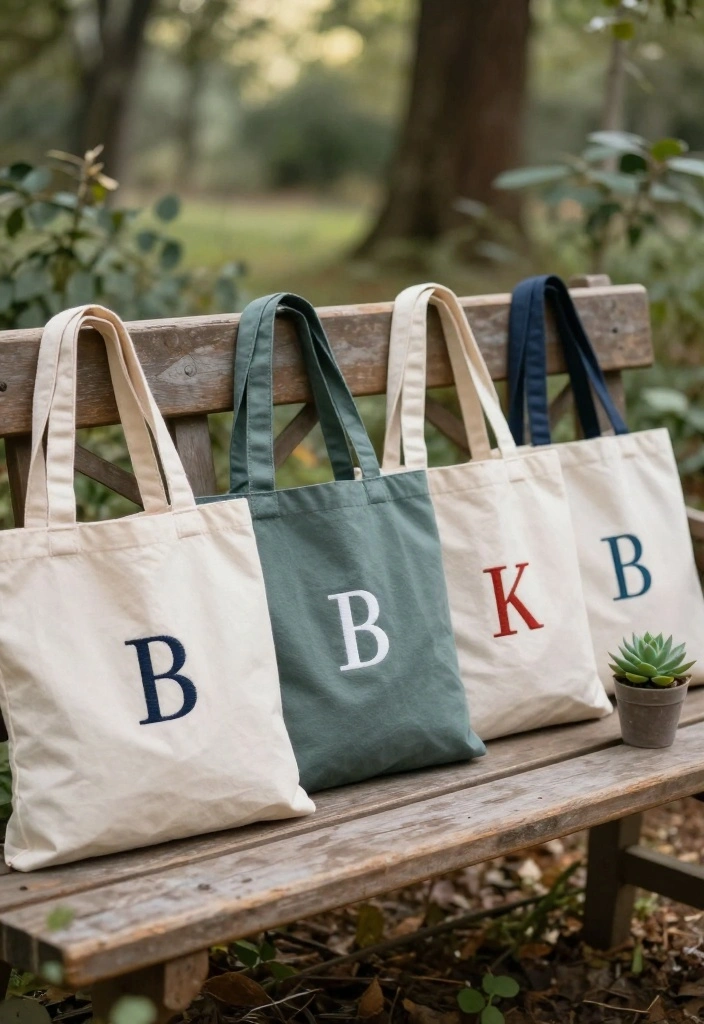 18 Bridesmaid Box Ideas That Make the Perfect Gift - 1. Personalized Eco-Friendly Tote Bags 1