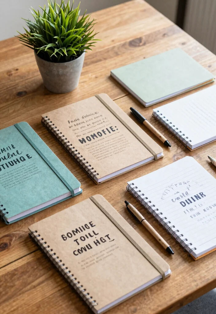 18 Bridesmaid Box Ideas That Make the Perfect Gift - 9. Recycled Notebooks and Pens 1