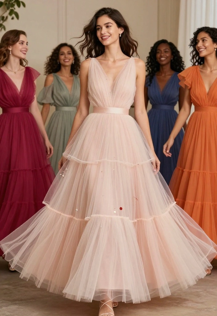 18 Bridesmaid Dress Ideas That Fit Every Theme - 12. Layered Tulle Skirts 1