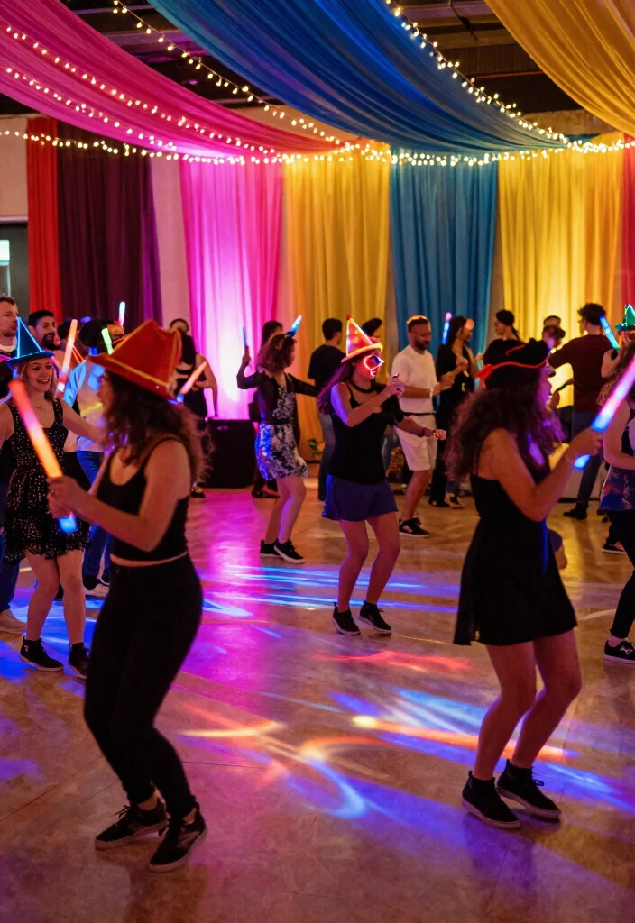 18 Colorful Wedding Ideas That Feel Joyful and Unique - 10. Colorful Dance Floor Decor 1