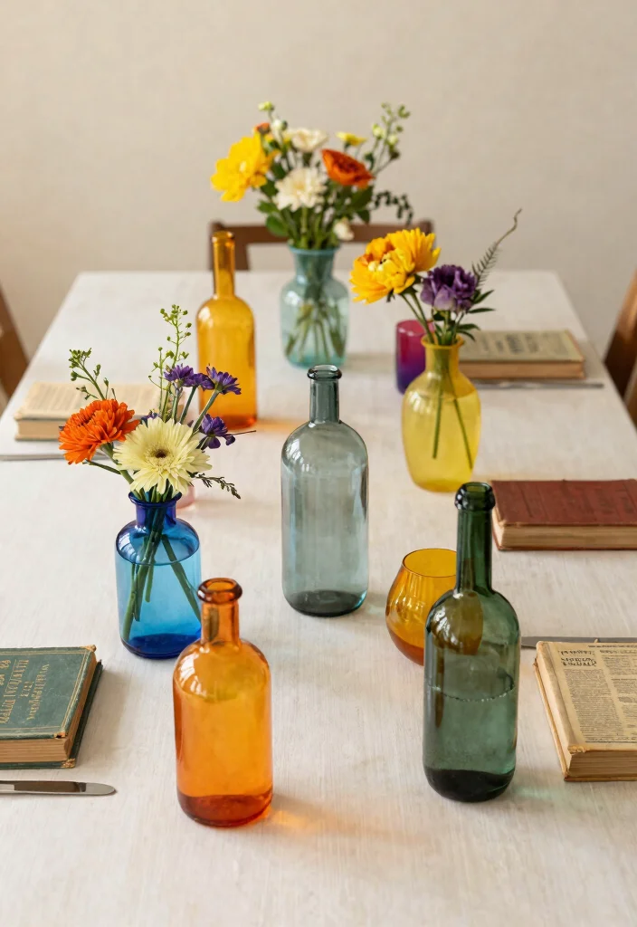 18 Colorful Wedding Ideas That Feel Joyful and Unique - 16. Colorful and Eclectic Centerpieces 1