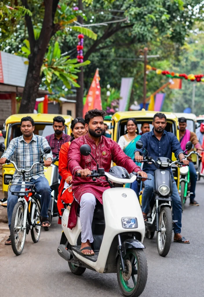 18 Eco-Friendly Sangeet Decoration Ideas That Dazzle Guests - 13. Eco-Friendly Transportation Options 1