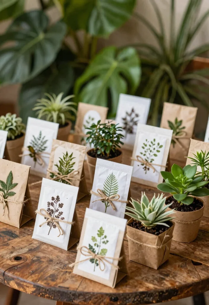 18 Eco-Friendly Sangeet Decoration Ideas That Dazzle Guests - 6. Plantable Favors for Guests 1