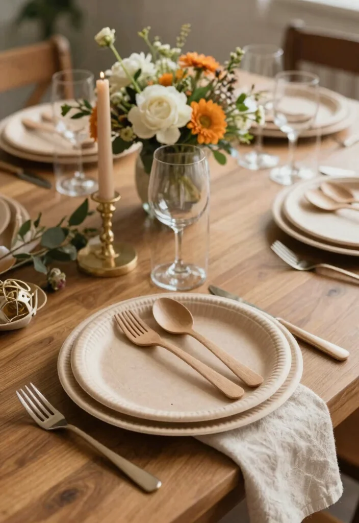 18 Eco-Friendly Sangeet Decoration Ideas That Dazzle Guests - 8. Eco-Friendly Tableware 1