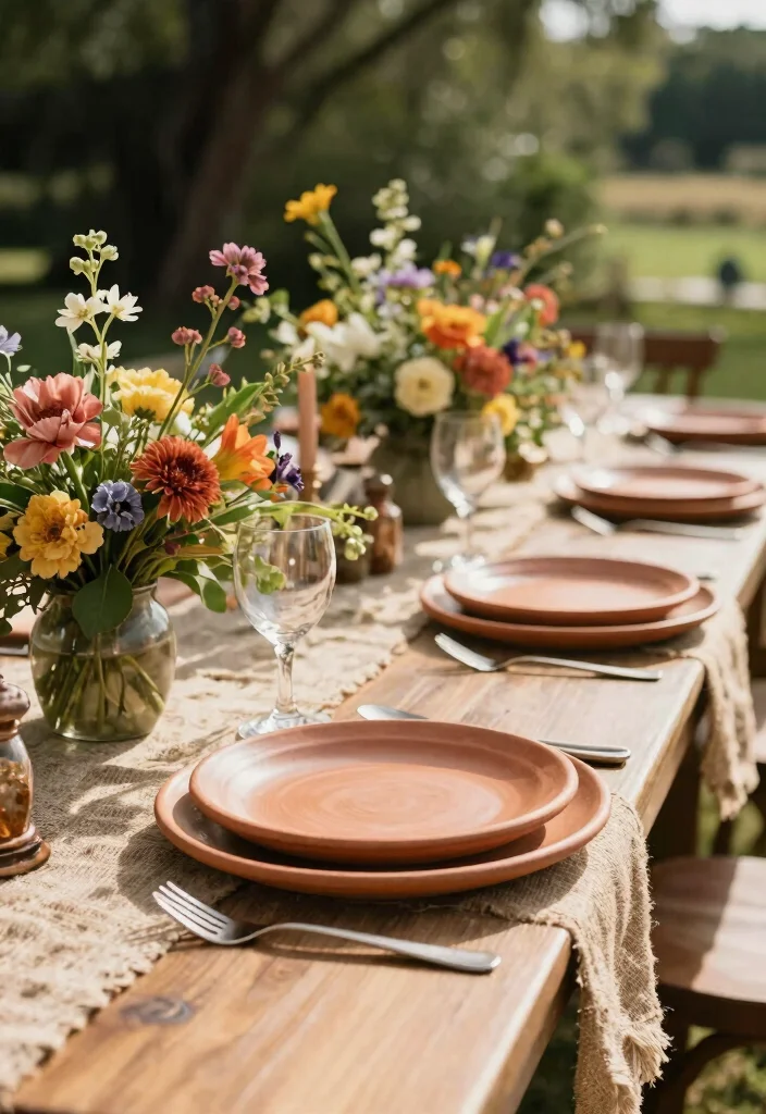18 Engagement Plates Decoration Ideas That Look Luxurious - 4. Earthy Terracotta 1