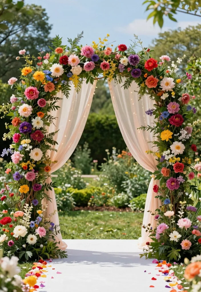 18 Garden Wedding Ideas That Feel Naturally Beautiful - 1. Whimsical Floral Arches 1