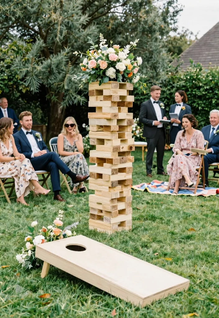 18 Garden Wedding Ideas That Feel Naturally Beautiful - 12. Charming Garden Games 1