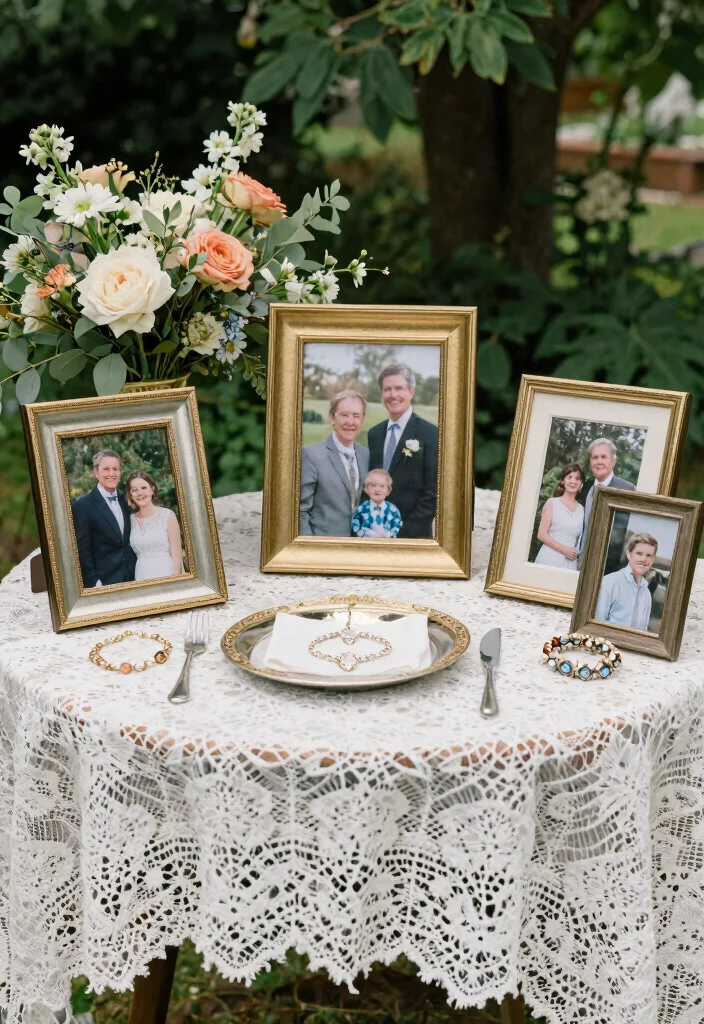 18 Garden Wedding Ideas That Feel Naturally Beautiful - 14. Personal Touches with Family Heirlooms 1