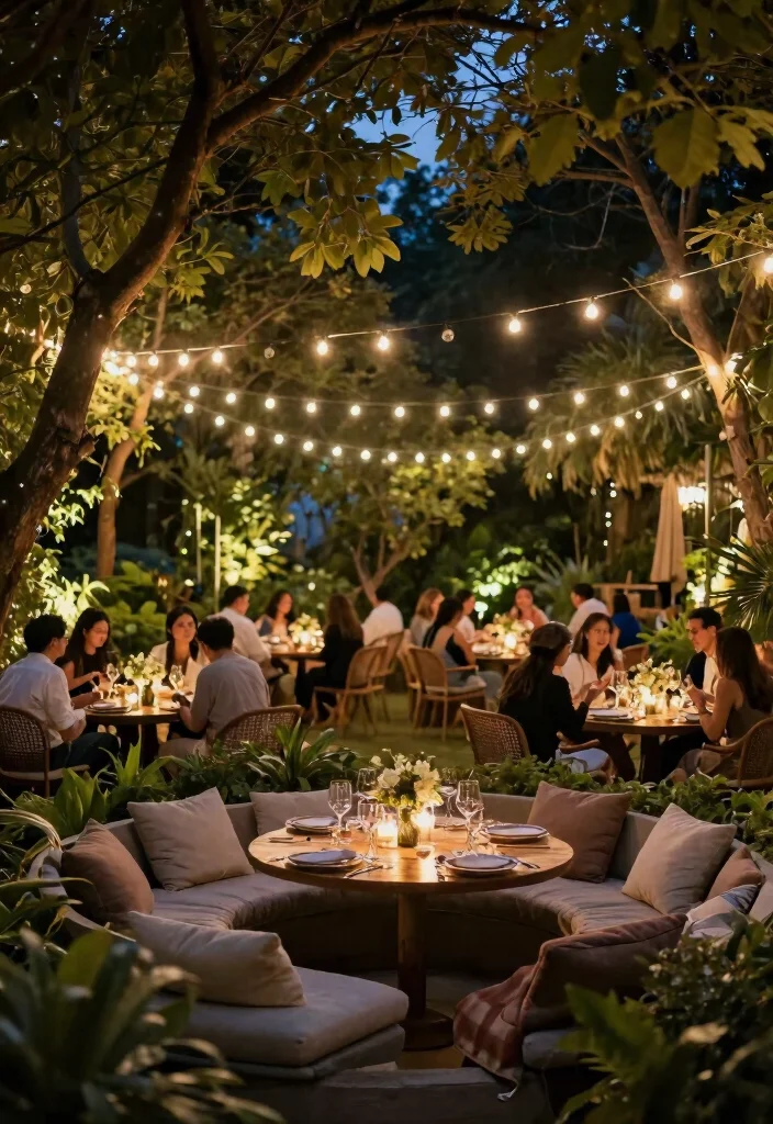 18 Garden Wedding Ideas That Feel Naturally Beautiful - 4. String Lights for Magical Ambiance 1