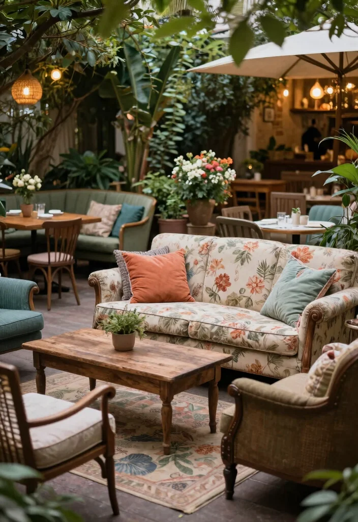 18 Garden Wedding Ideas That Feel Naturally Beautiful - 5. Vintage Furniture for a Rustic Touch 1