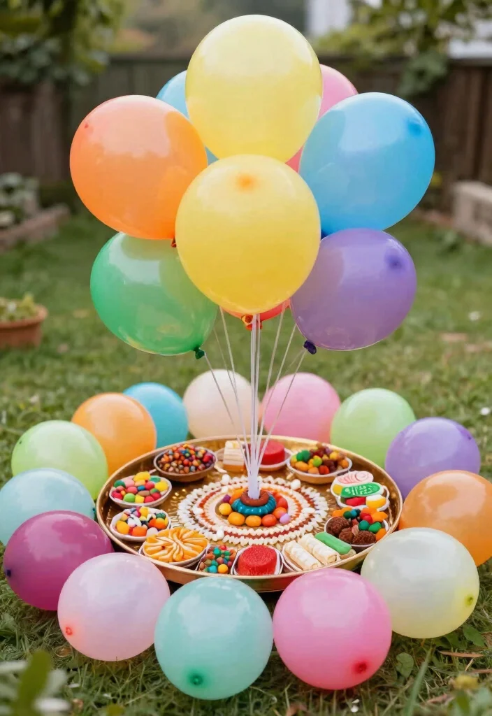 18 Mehndi Thali Decoration Ideas That Dazzle - 18. Whimsical Balloon Thali 1