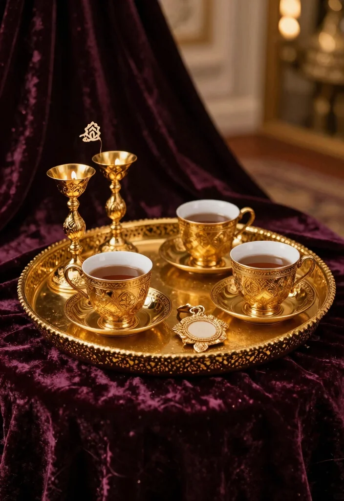 18 Mehndi Thali Decoration Ideas That Dazzle - 4. Golden Glam Thali 1