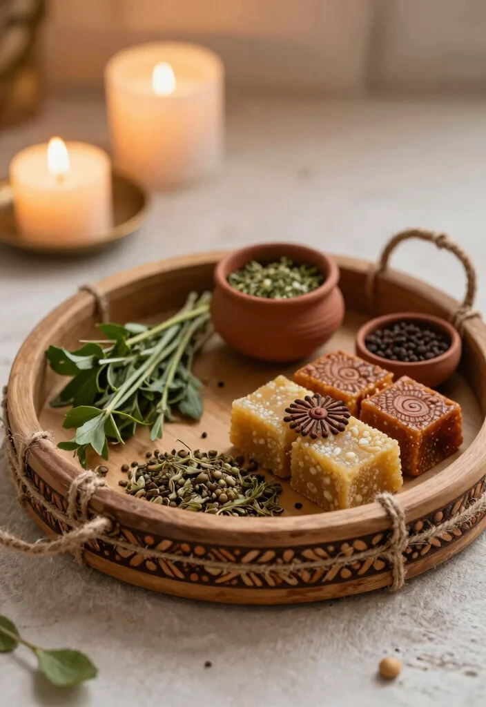 18 Mehndi Thali Decoration Ideas That Dazzle - 8. Rustic Elegance Thali 1