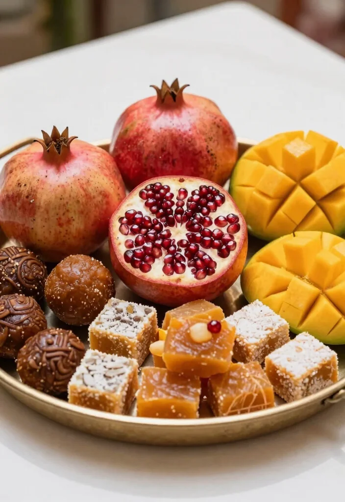 18 Mehndi Tray Decoration Ideas That Look Beautiful in Photos - 10. Incorporating Edible Decor 1