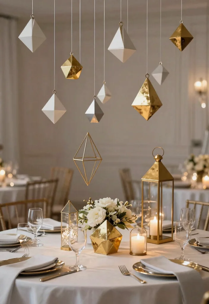 18 Modern Wedding Ideas That Feel Sleek And Stylish - 2. Geometric Decor Elements 1