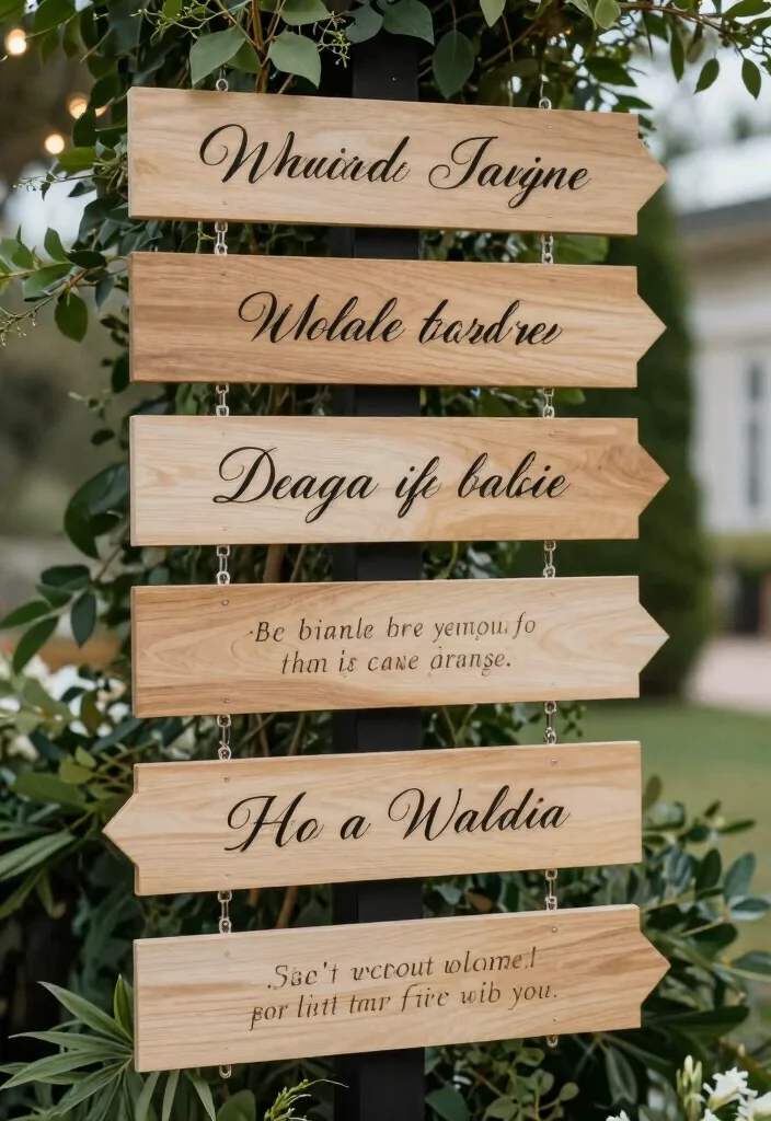 18 Modern Wedding Ideas That Feel Sleek And Stylish - 7. Stylish Signage 1