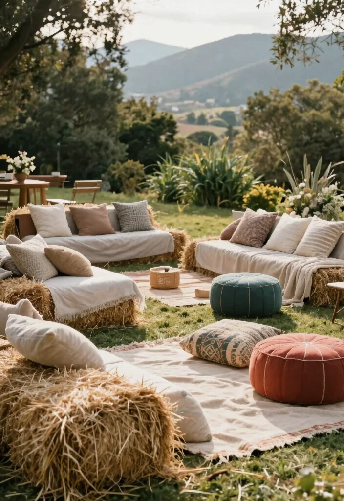 18 Mountain Wedding Ideas That Feel Peaceful And Majestic - 13. Unique Seating Arrangements 1