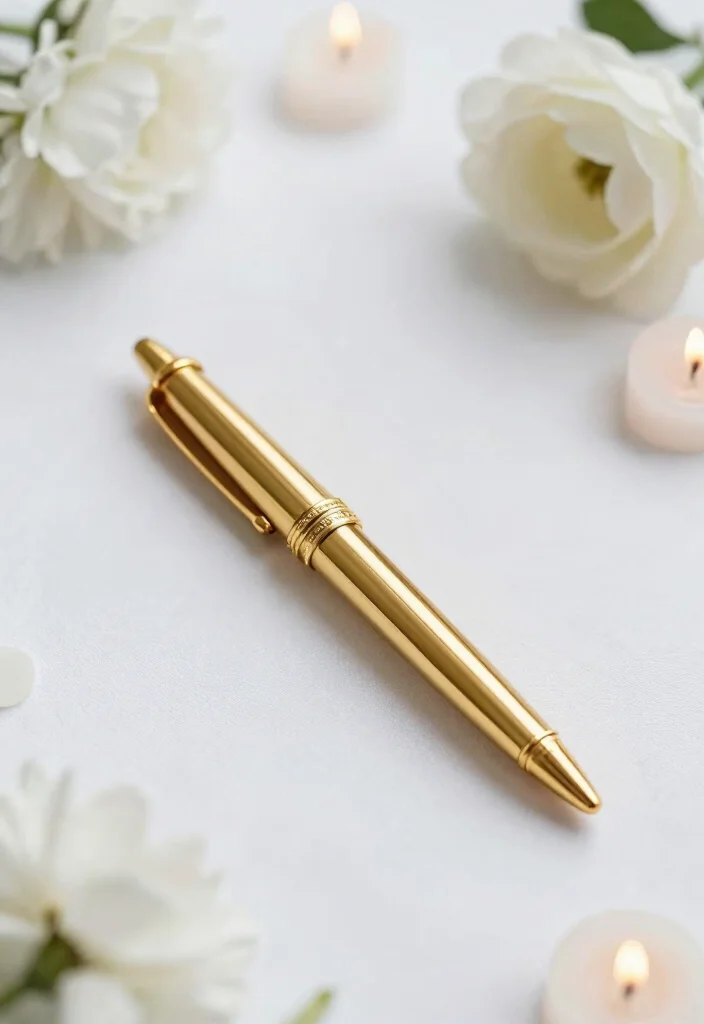 18 Nikkah Pen Decoration Ideas That Feel Elegant - 18. Timeless Elegance 1