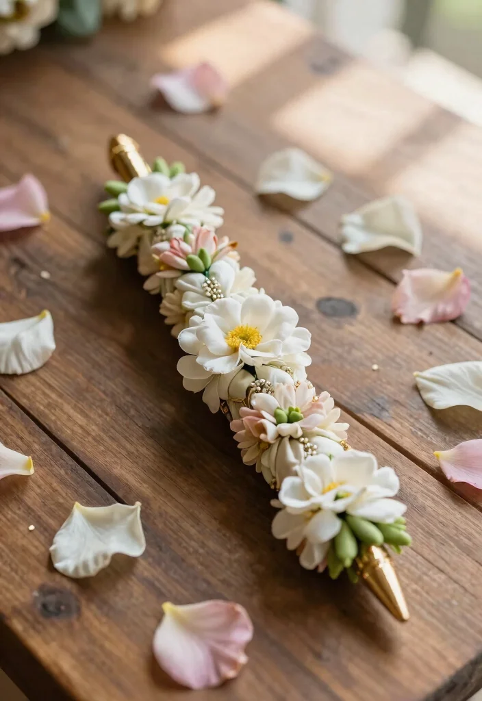 18 Nikkah Pen Decoration Ideas That Feel Elegant - 2. Floral Accents 1